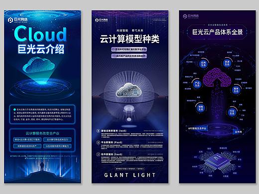 网络互联网公司云计算简介海报kt展板