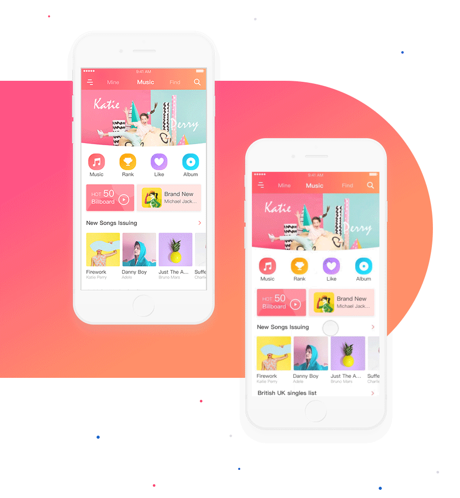 【原创作品】Pocket music音乐App 2.0 ，内附交互动效（图ZMTAyODkxNjAw） - 主题/皮肤 - 站酷设计师神奇的奇子原创素材 - 站酷ZCOOL