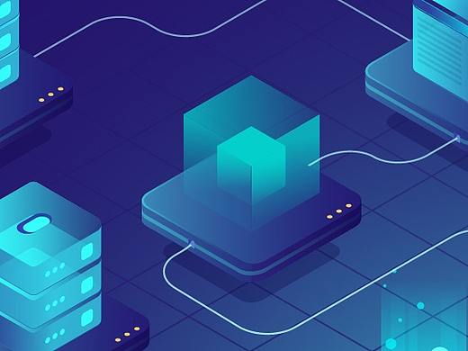 2.5D 科技插画 数据图标 大数据