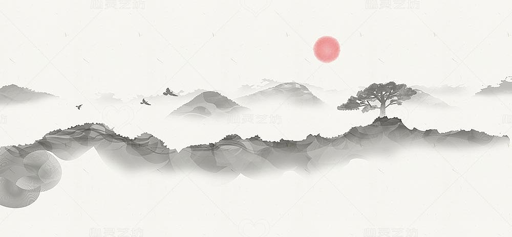 淡雅山水（图ZMjcwMTA3Njky） - 商业插画 - 站酷设计师心灵艺坊原创素材 - 站酷ZCOOL