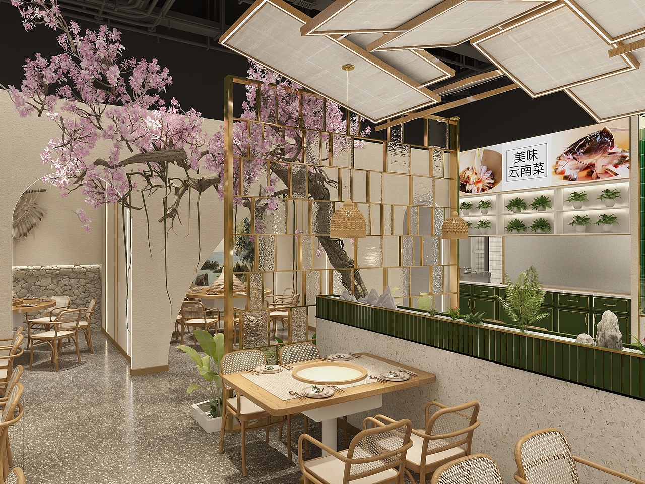 宴鱼稼石锅鱼设计 火锅店设计