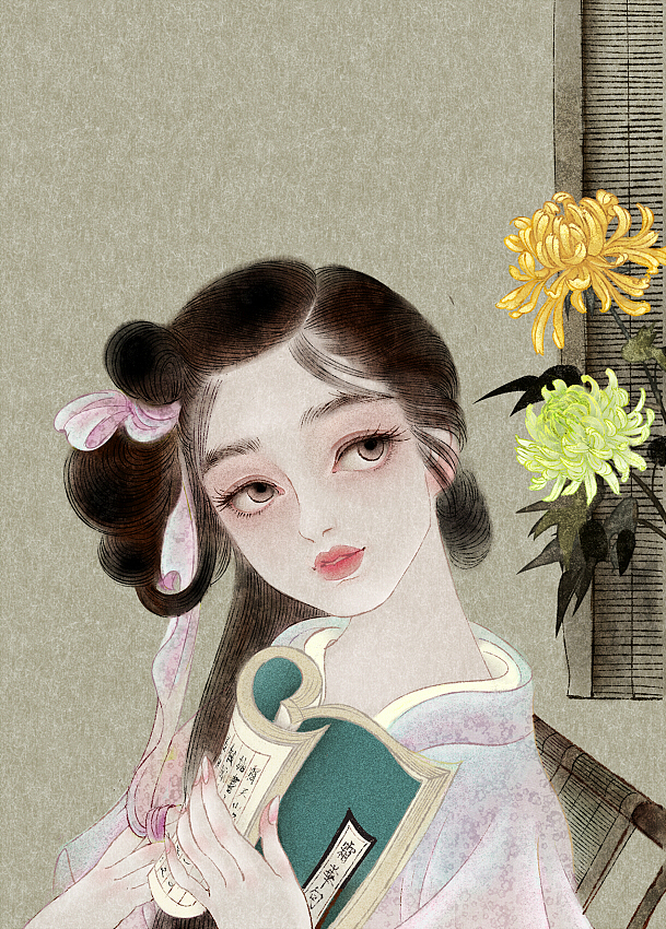 词牌美人（图ZMTAyNTIwMTYw） - 艺术插画 - 站酷设计师尧立原创素材 - 站酷ZCOOL