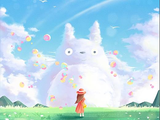 你好，龙猫（个人主页-ZNTQ5NjY2ODg=） - 儿童插画 - 站酷设计师三里河原创素材 - 站酷ZCOOL