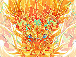 国潮风插画/头盔设计