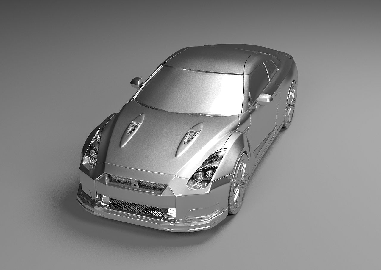 尼桑gtr跑车模型|三维|机械/交通|钟华设计_原创作品-站酷(zcool)