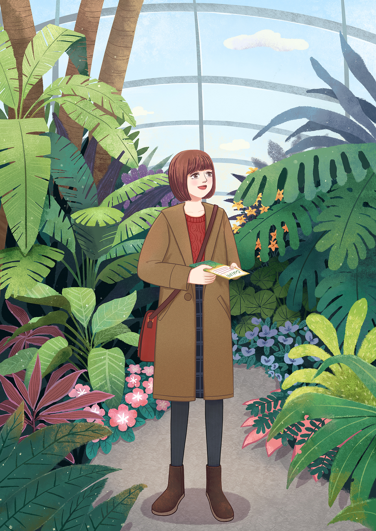 冬季植物园温室