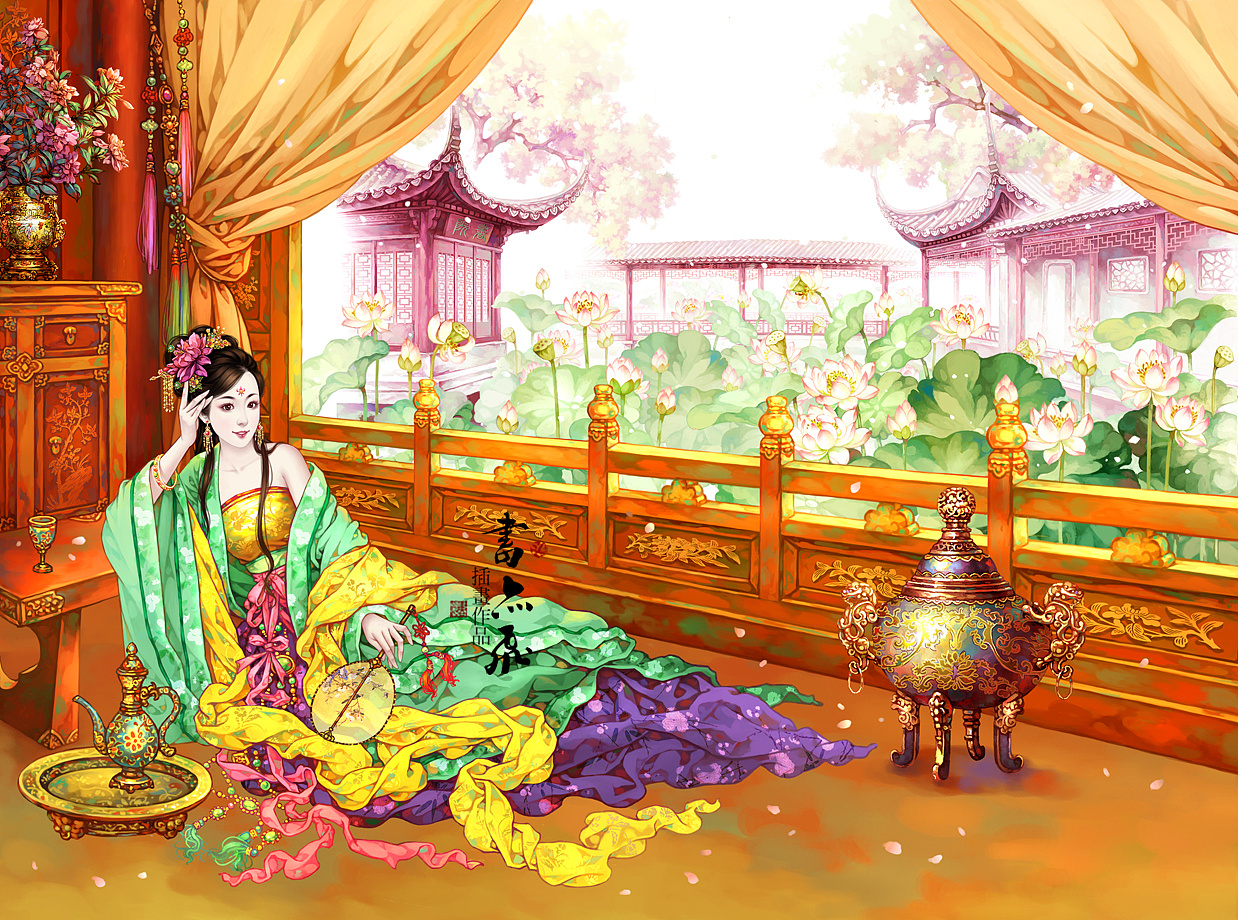 书亦飞古风插画 —— 淡妆浓抹总相宜