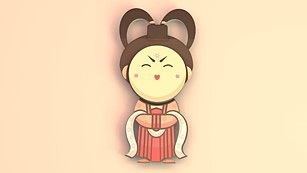 唐仕女主题创意文具设计