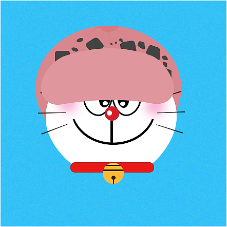 当多啦a梦有了帽子和头发