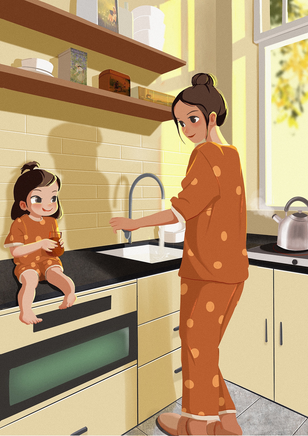 我们的日常（图ZMjI2MzUzMDcy） - 商业插画 - 站酷设计师周一_Mon原创素材 - 站酷ZCOOL
