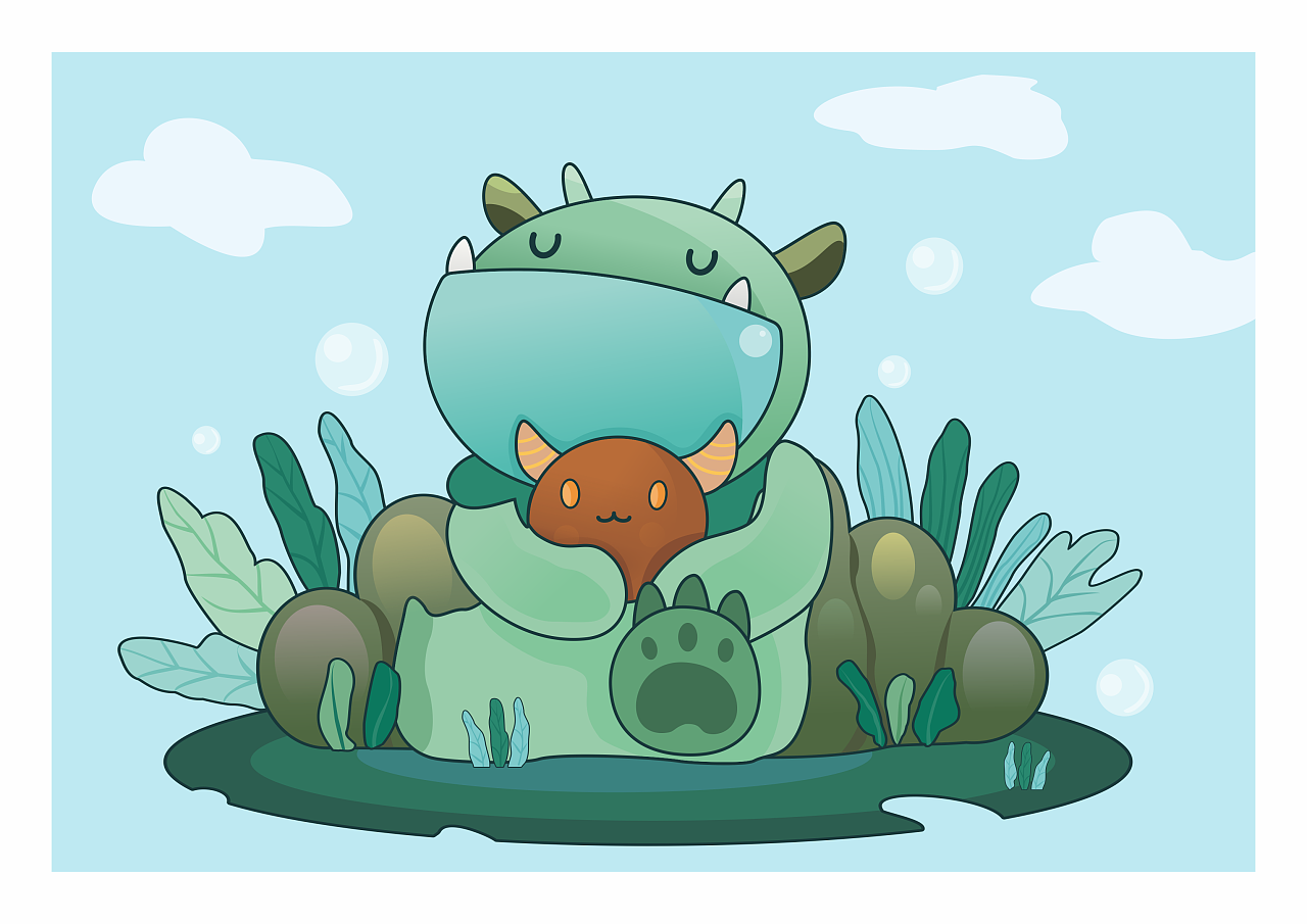 cdr临摹胡子老师的插画|插画|创作习作|林子莯 - 原创作品 - 站酷