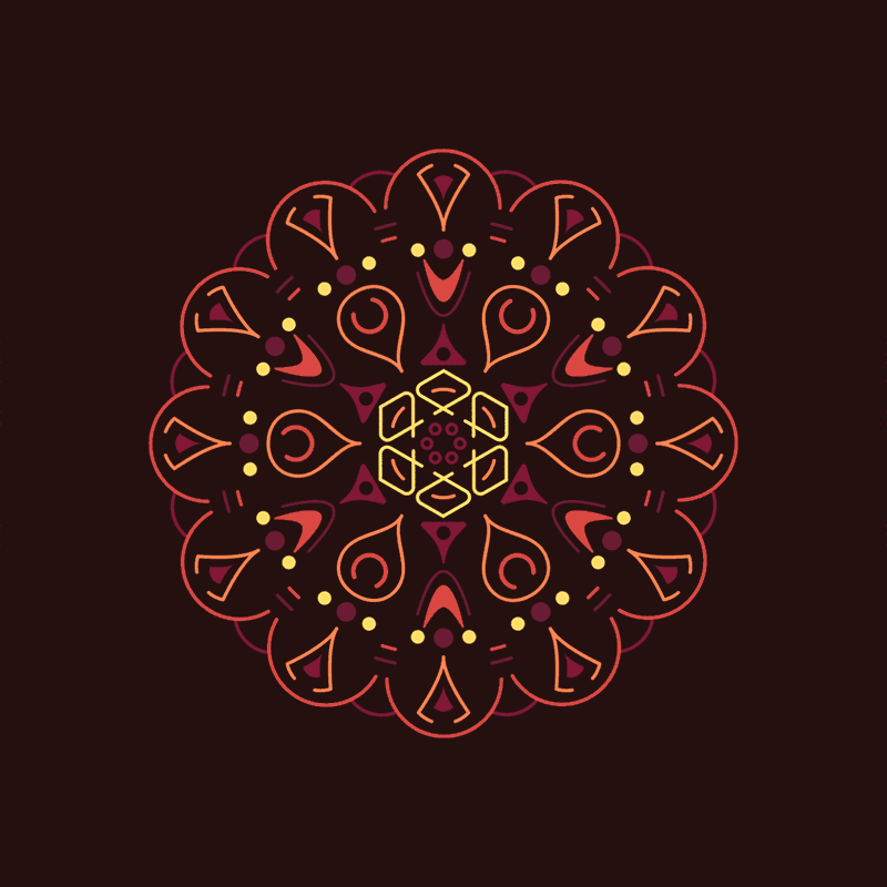 ELEMENTS | 动态属性卡牌・曼荼罗图案・字体