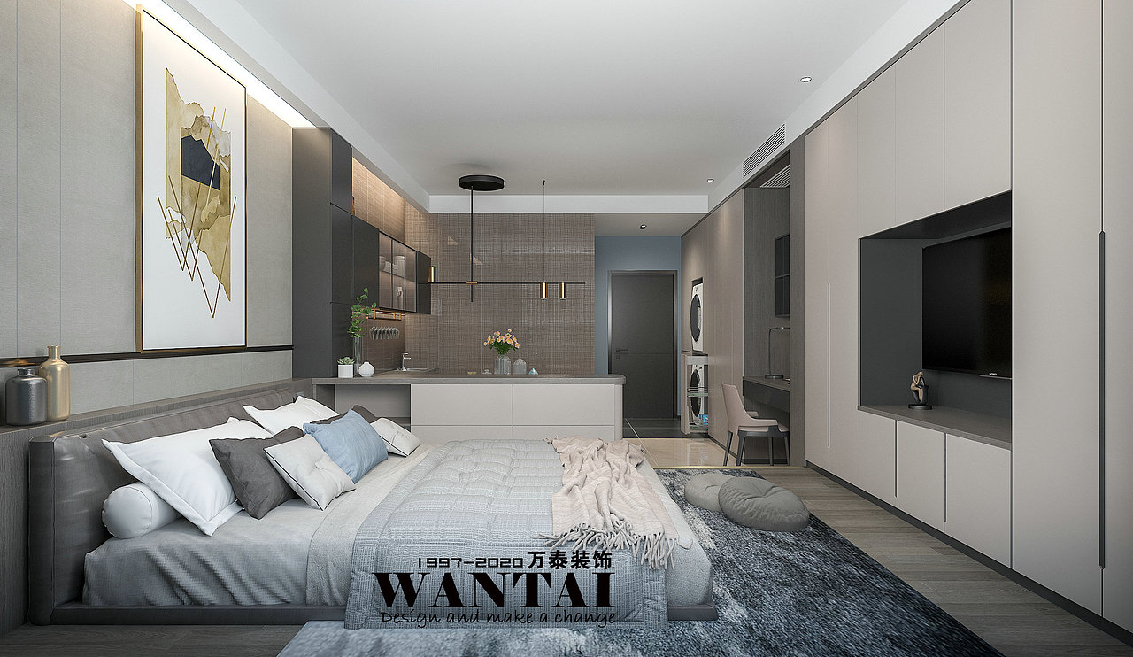 公寓装修:兖州百丰大厦36平公摊设计方案