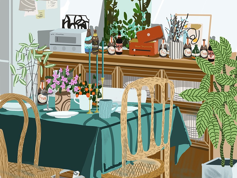 室内插画