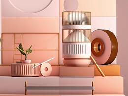 小物件組合渲染