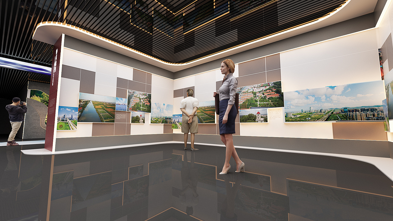 南泉科技展厅设计3D效果图
