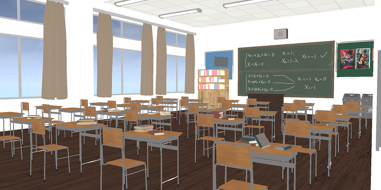 【3渲2】动漫风格教室练习
