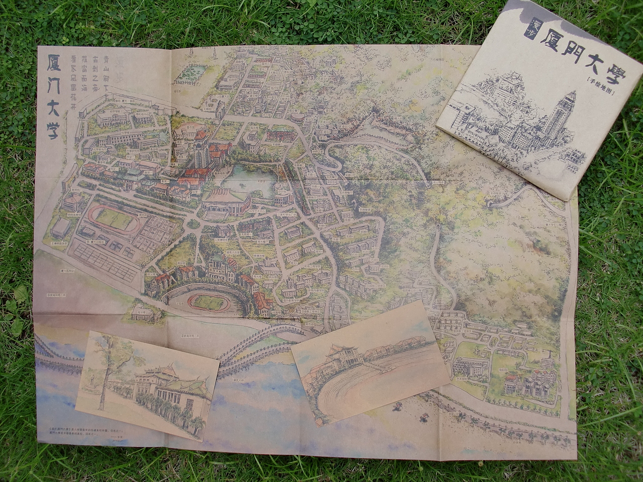 厦门大学手绘地图