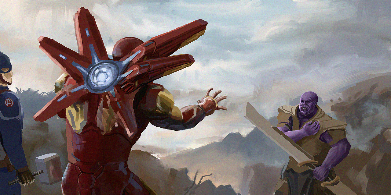 涂了一张复仇者联盟4的同人插画