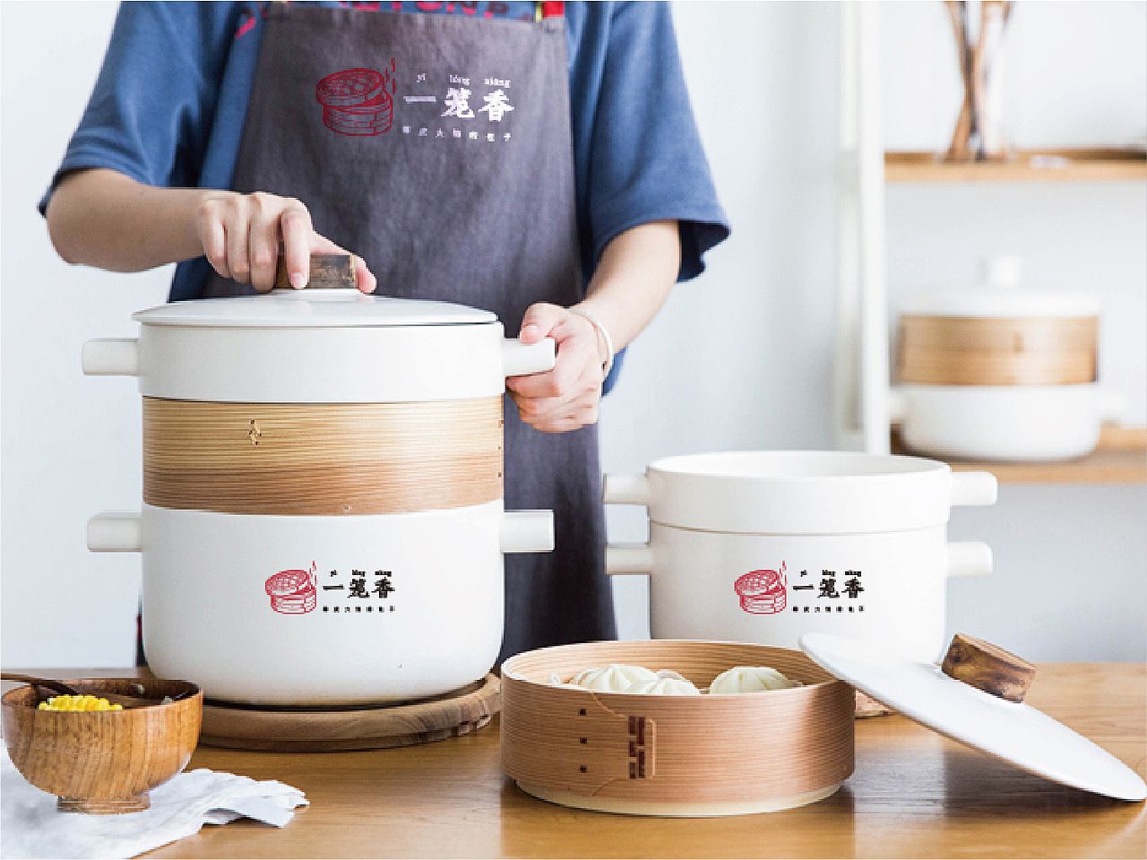 食色——新概念面点品牌「一笼香」LOGO品牌方案（图ZMTE0NDcxMzY0） - 品牌 - 站酷设计师Circlepad原创素材 - 站酷ZCOOL