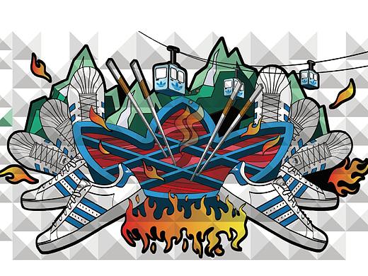 【阿迪达斯】平面设计&插画&宣传海报（个人主页-ZMzg2NjI1OTY=） - 海报 - 站酷设计师小起酱原创素材 - 站酷ZCOOL