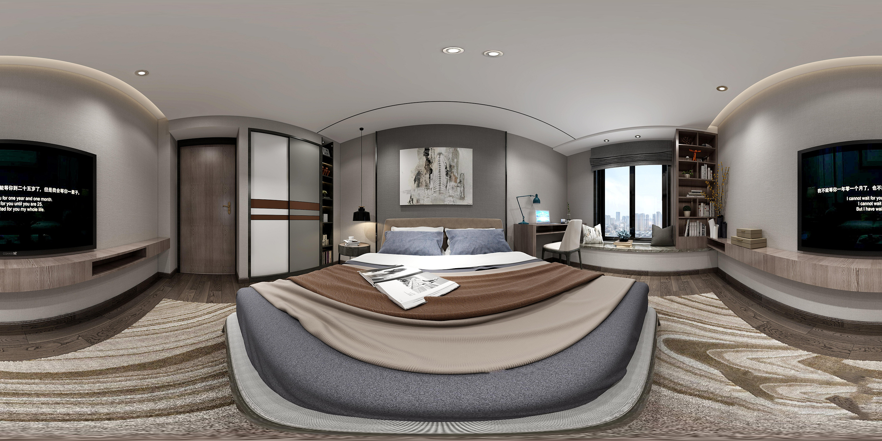 现代中式客厅室内设计3dmax+vray|三维|建筑/空间|huayu2016 - 原创作品 - 站酷 (ZCOOL)