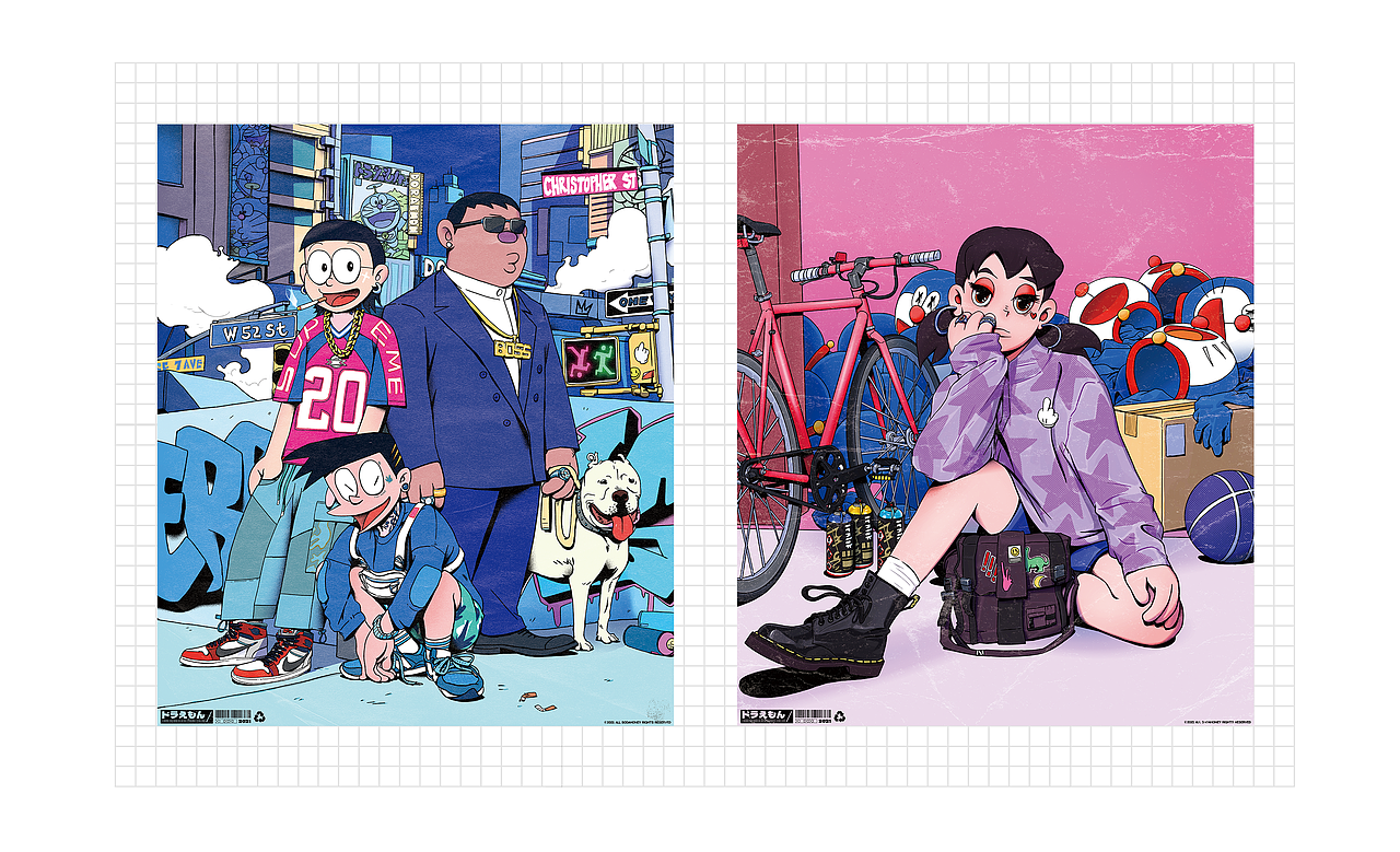 Streetlife x 哆啦A梦【同人】（图ZMjc2MjU0NTk2） - 新锐潮流插画 - 站酷设计师SODAHONEY原创素材 - 站酷ZCOOL