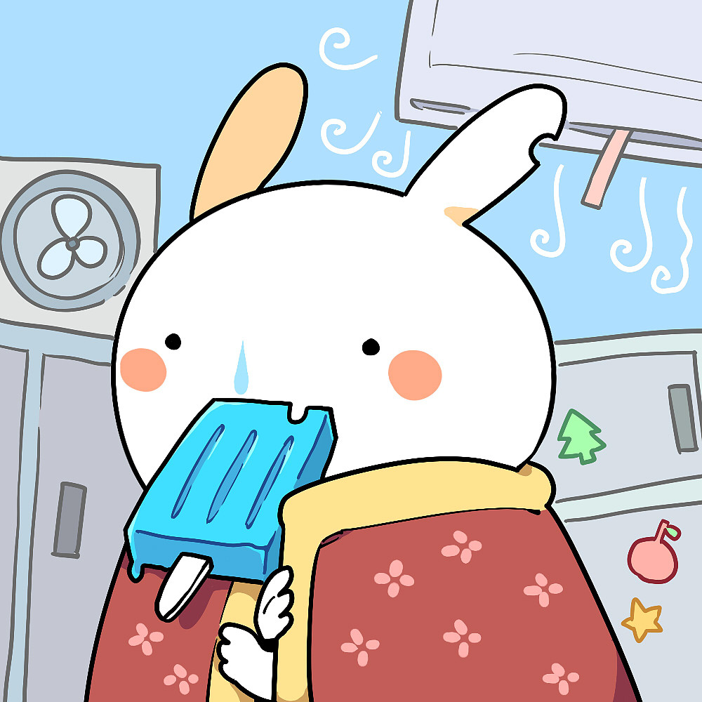 破耳兔夏日头像