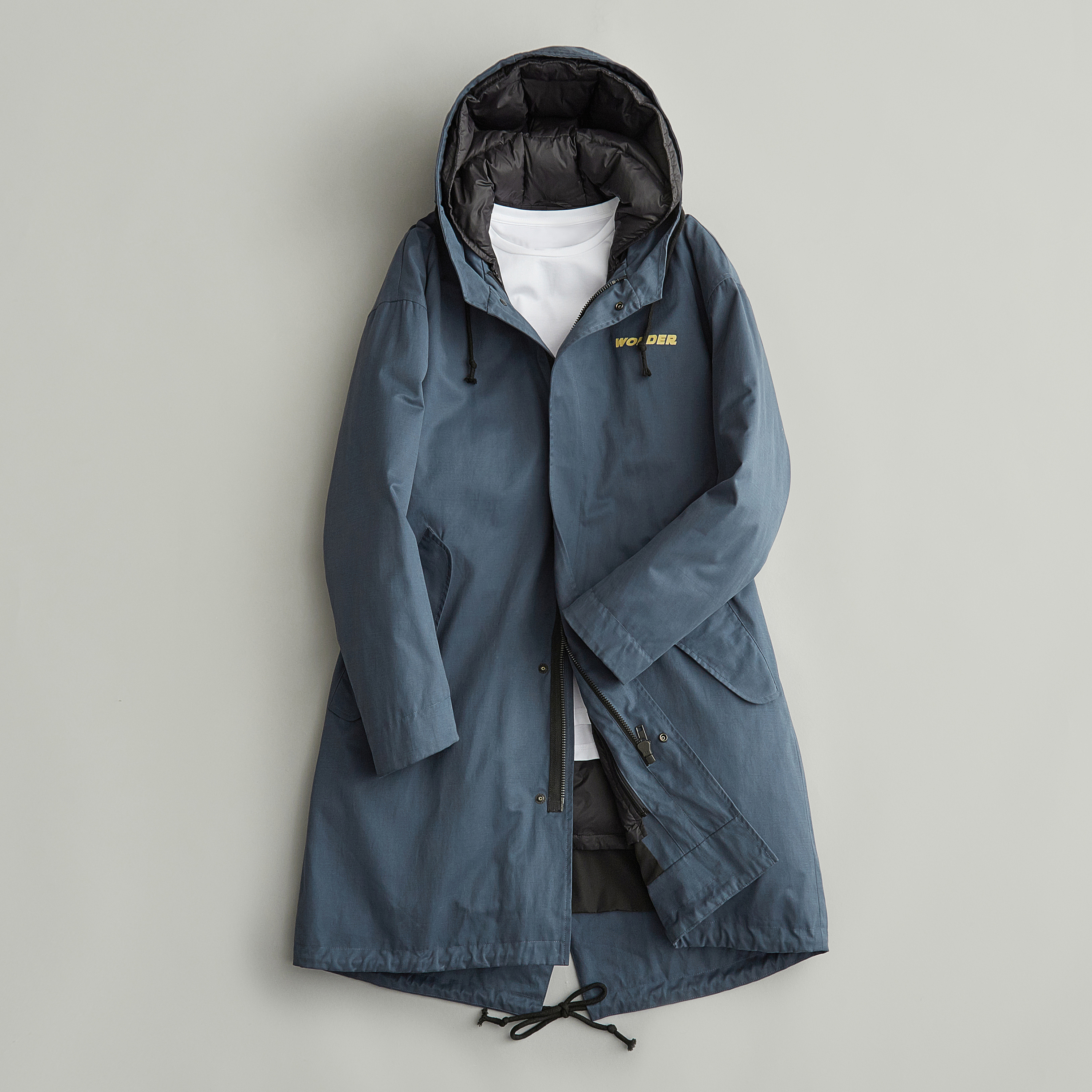 男装羽绒服拍摄 棉衣平铺摆拍 杂志风创意广告电商摄影