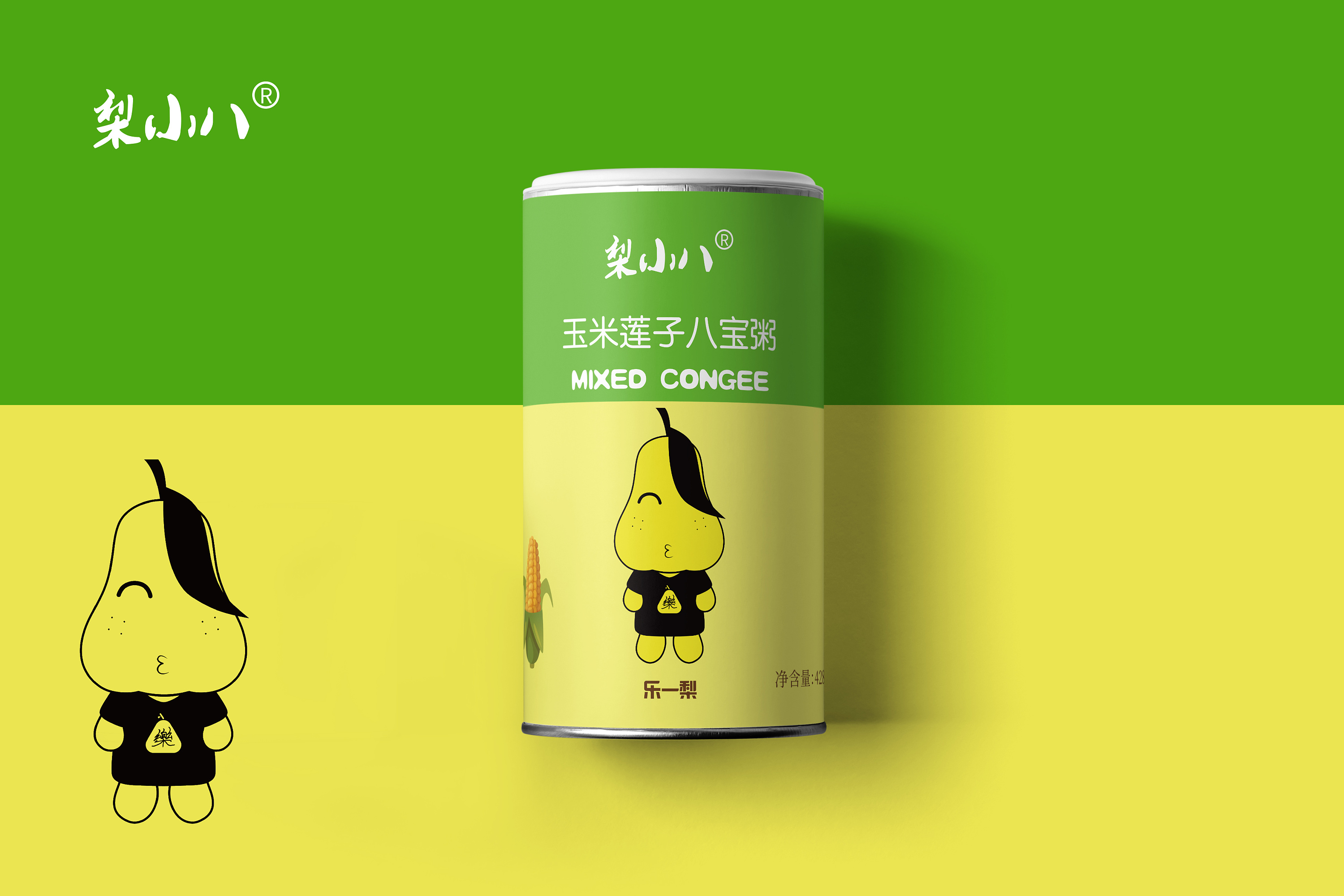 梨小八动漫品牌八宝粥系列产品包装设计