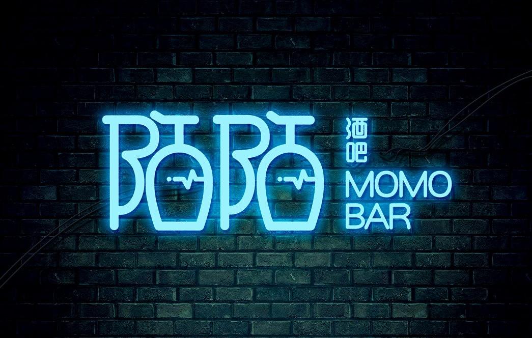 陌陌酒吧logo设计