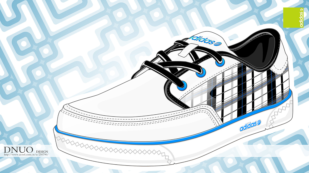 矢量adidas sc 鞋 |插画|新锐潮流插画|dnuo - 原