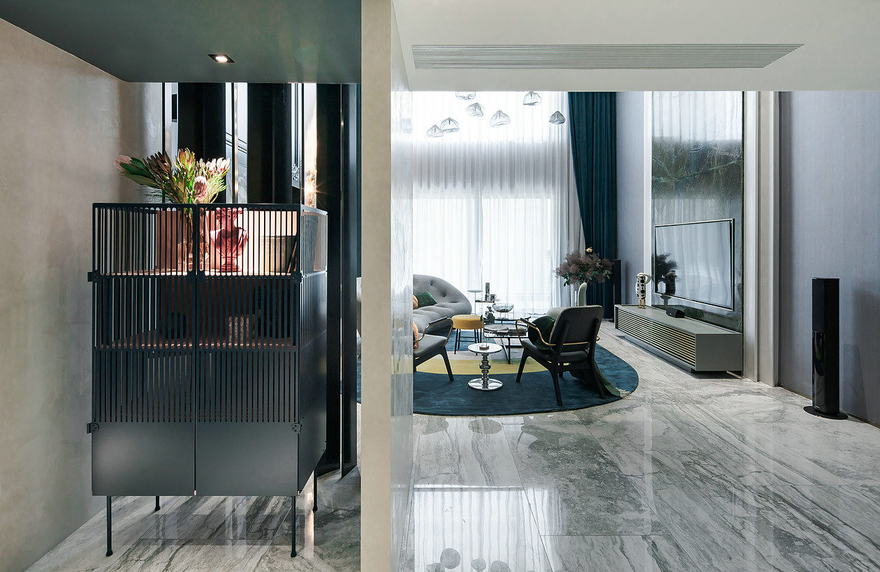 300㎡顶级复式,摩登而高贵的ARTDECO风,超个性