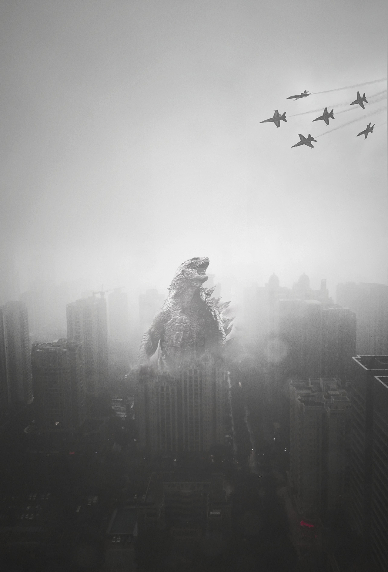 哥斯拉（照片合成）（图ZNDUwNTg4ODA=） - 其他平面 - 站酷设计师Victor半城原创素材 - 站酷ZCOOL