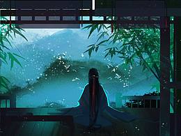 幽窗暮色韵春风