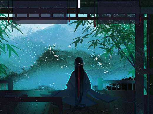 幽窗暮色韵春风
