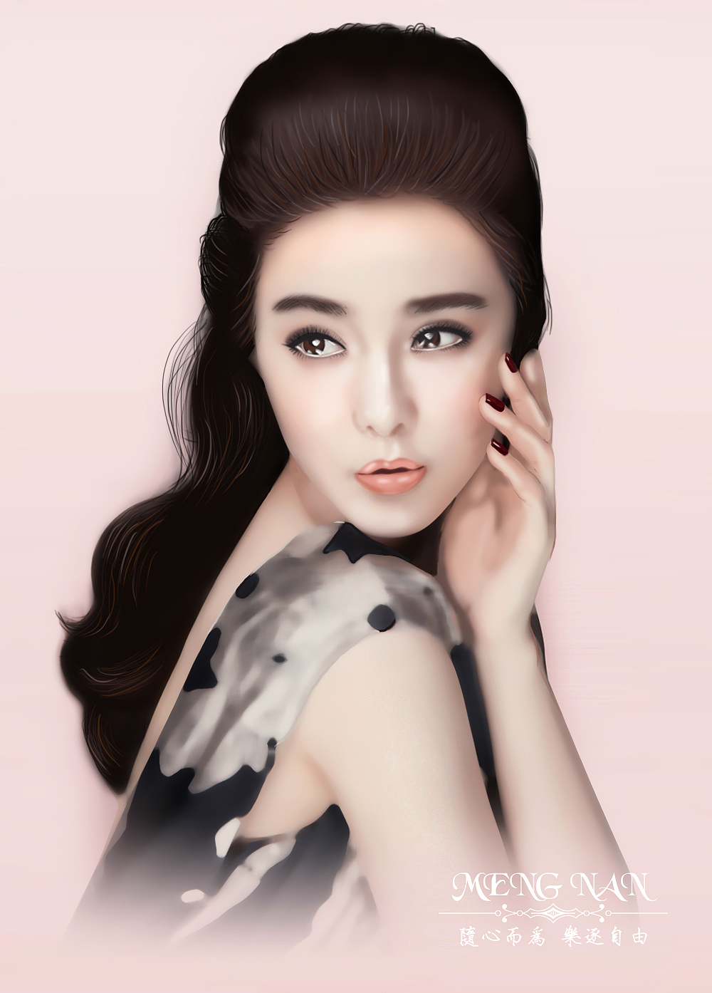 初次手绘练习——范冰冰