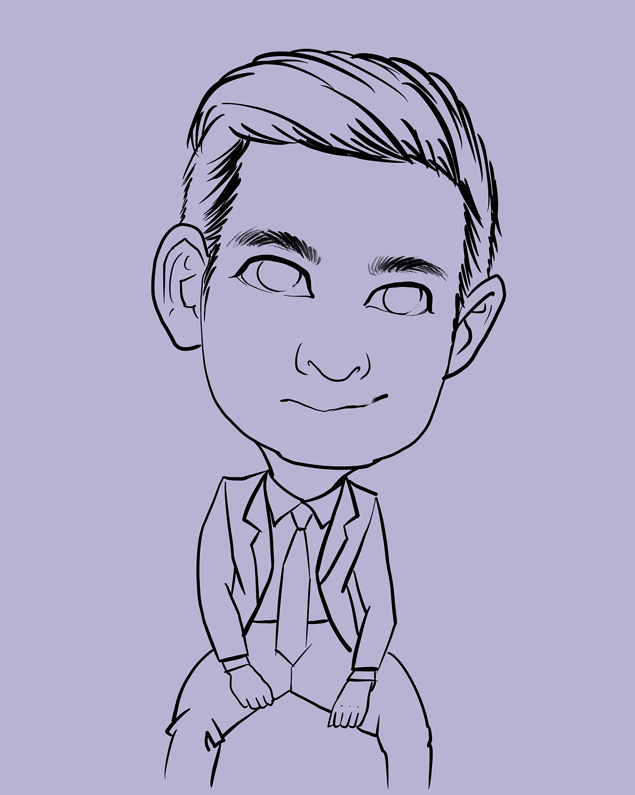 夸张风格手绘人物