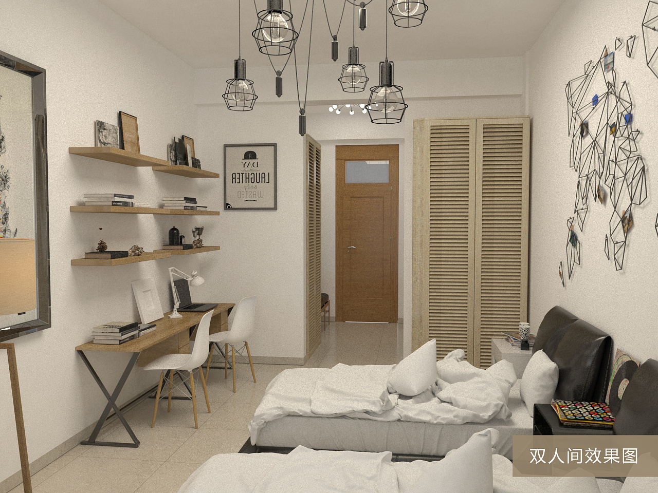 大学寝室居住空间设计（2人，4人，6人寝室）|空间|家装设计|千囚栀愿_原创作品-站酷(ZCOOL)