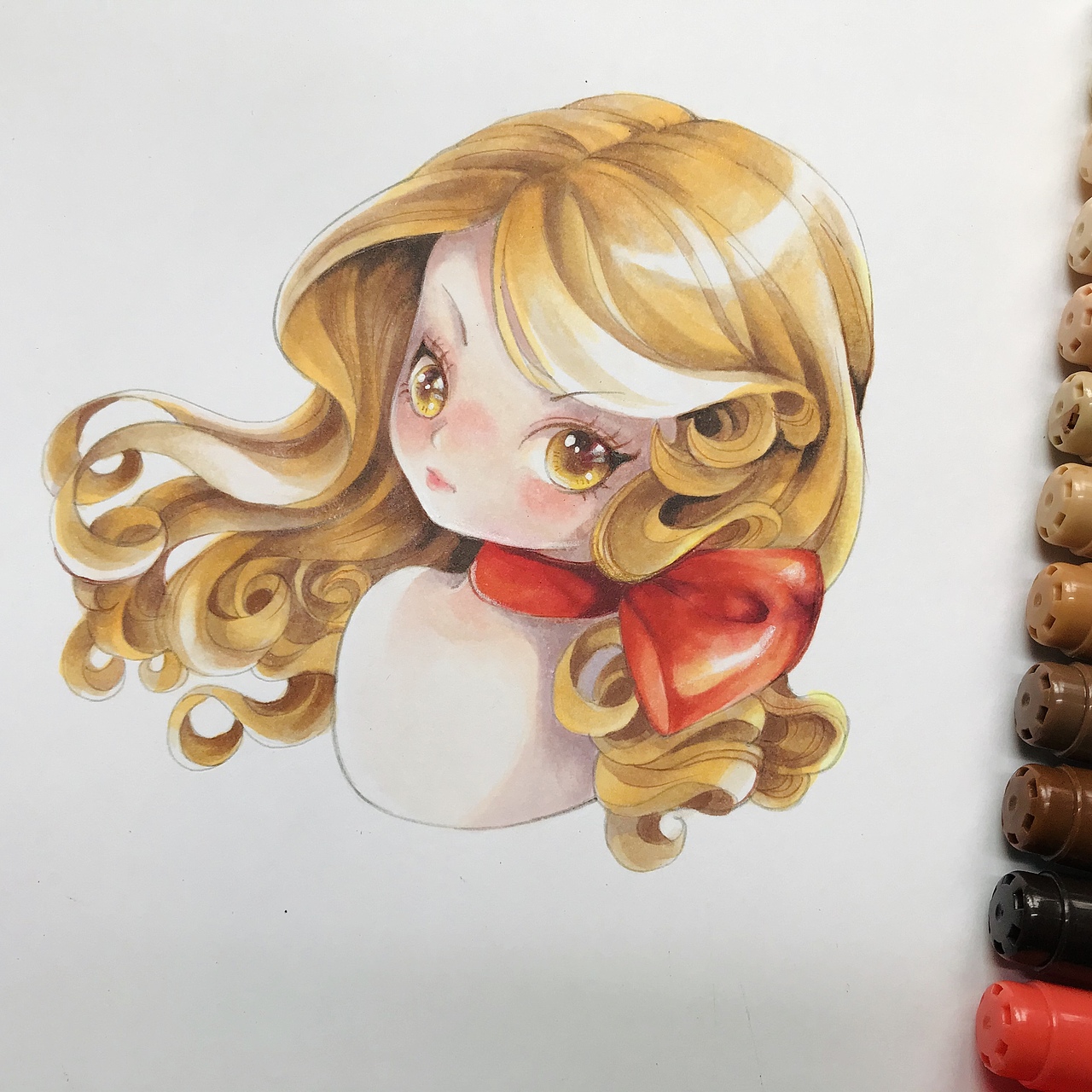 【马克笔】时光匣少女（图ZMjAxOTU2MTk2） - 商业插画 - 站酷设计师JOJO严琼原创素材 - 站酷ZCOOL