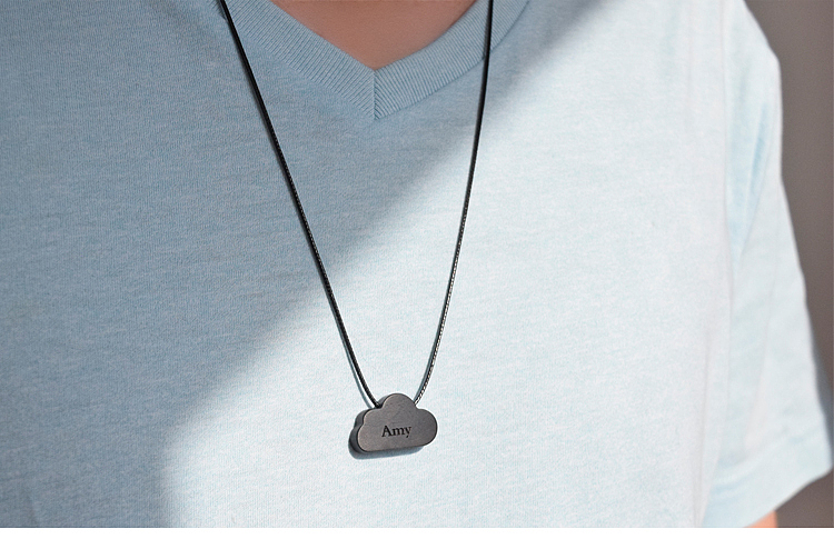 原创云朵檀木紫光檀项链礼物吊坠男女