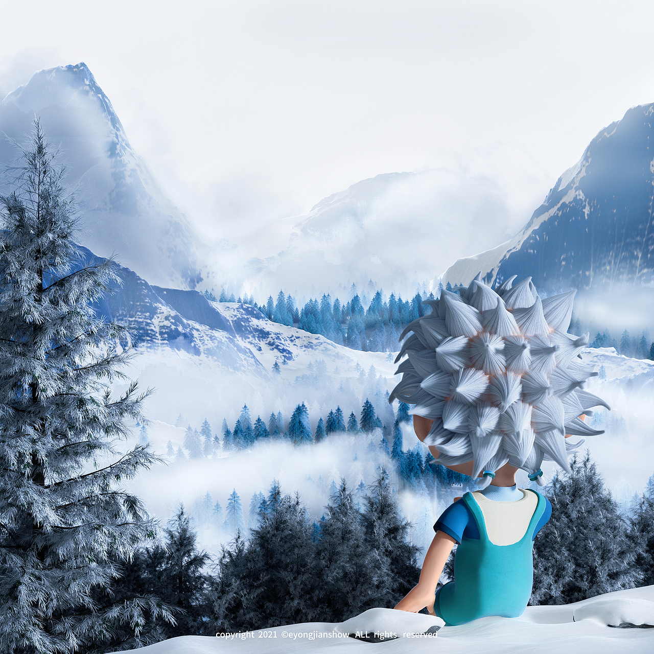C4D #Frozen dream