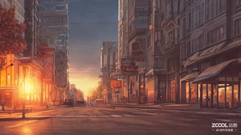 #AI创作实验室#城市街景（图ZMzE4OTI4NzYw） - AI作品 - 站酷设计师杉朗木原创素材 - 站酷ZCOOL