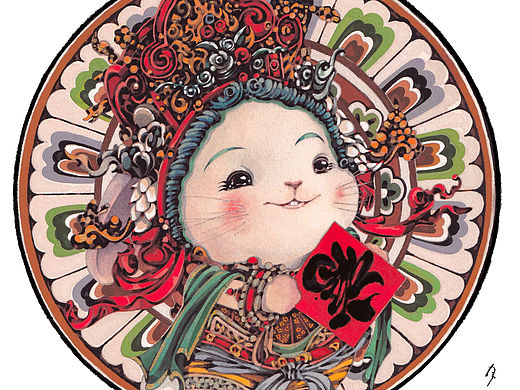 新年快樂，兔年起飛?。▊€(gè)人主頁(yè)-ZNjM3MDMyMDA=） - 商業(yè)插畫 - 站酷設(shè)計(jì)師找不到地址的月白原創(chuàng)素材 - 站酷ZCOOL