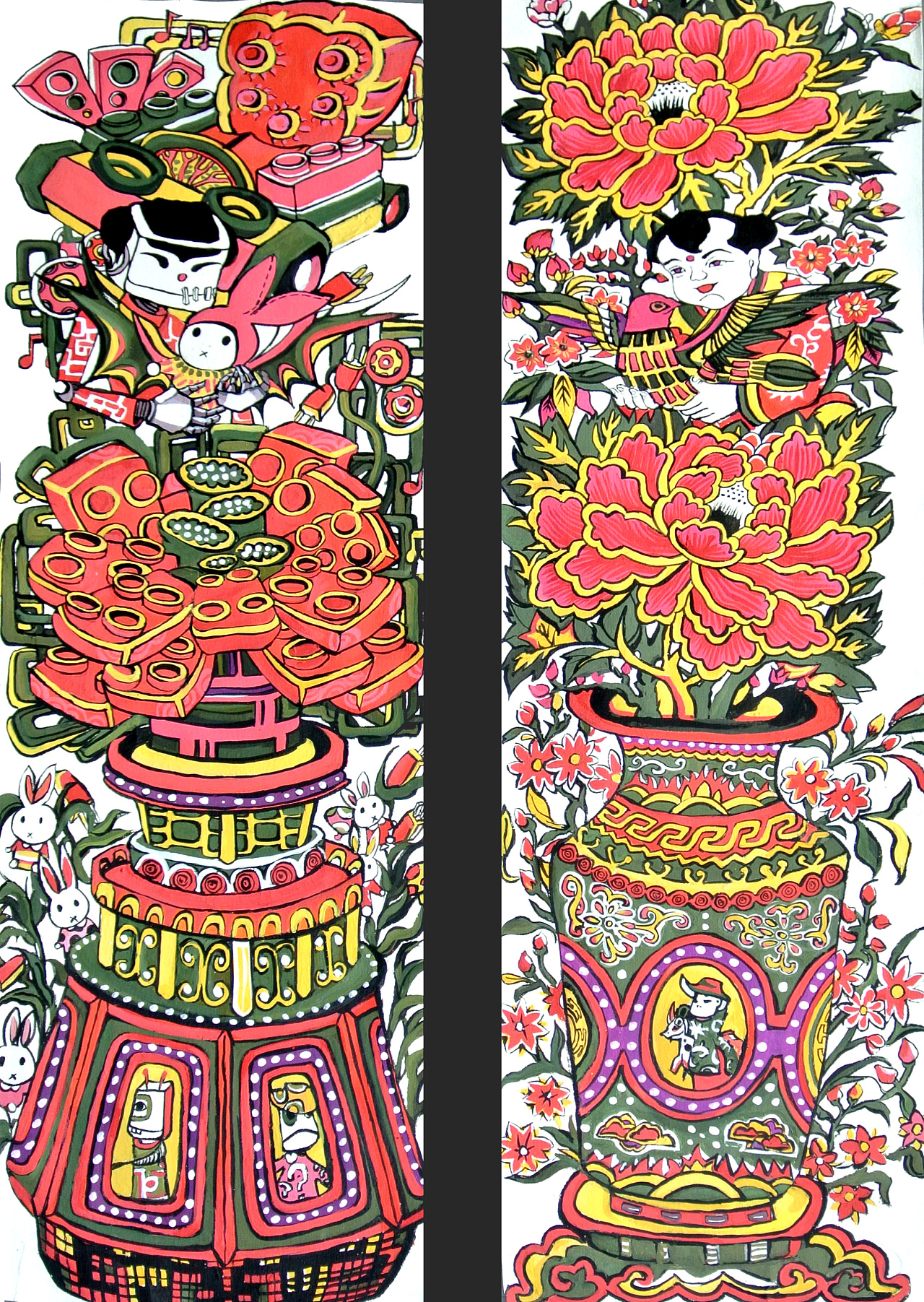 现代&传统年画创作|插画|创作习作|yang993 - 原创作品 - 站酷 (zcool