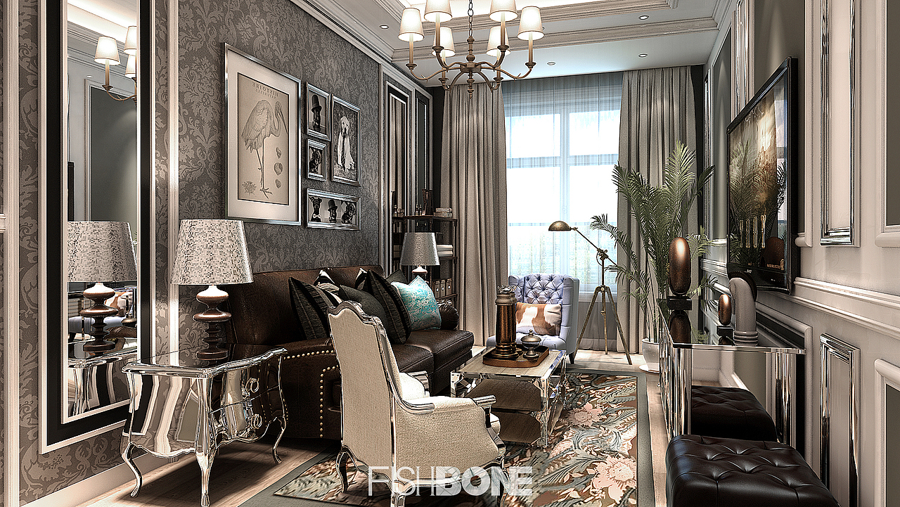 鱼骨设计-巴洛克风格别墅