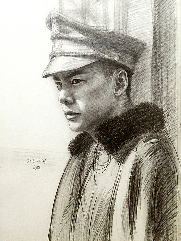 一些人物素描黄景瑜陈伟霆高以翔靳东