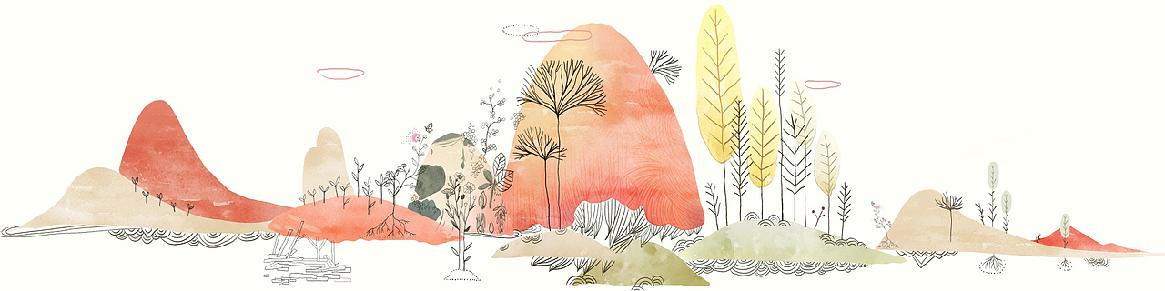 山有木兮木有枝 ,小清新北欧客厅装饰画