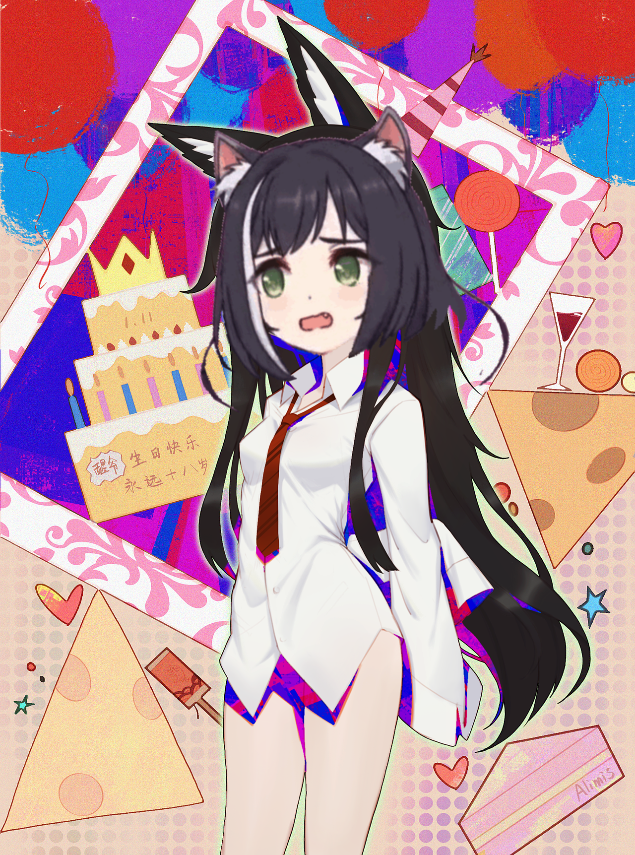 美少女画师的生日贺图接头霸王臭鼬