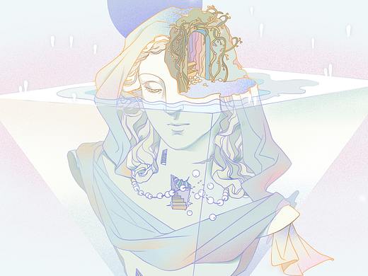一组女性插画